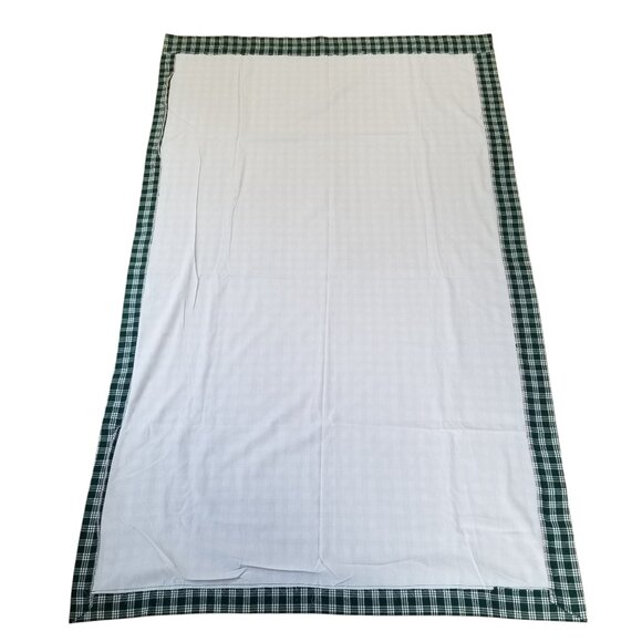 Green Plaid Drapes, Lined w/Valances - Picture 3 of 9